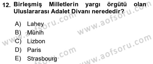 Kamu Özel Kesim Yapısı Ve İlişkileri Dersi 2021 - 2022 Yılı (Final) Dönem Sonu Sınav Soruları 12. Soru