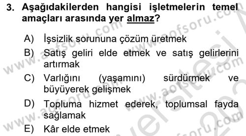 Kamu Özel Kesim Yapısı Ve İlişkileri Dersi 2021 - 2022 Yılı (Final) Dönem Sonu Sınav Soruları 3. Soru