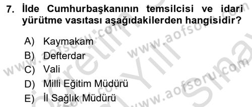 Kamu Özel Kesim Yapısı Ve İlişkileri Dersi 2021 - 2022 Yılı (Final) Dönem Sonu Sınav Soruları 7. Soru