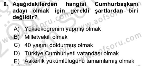 Kamu Özel Kesim Yapısı Ve İlişkileri Dersi 2021 - 2022 Yılı (Final) Dönem Sonu Sınav Soruları 8. Soru