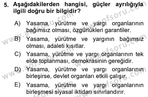 Kamu Özel Kesim Yapısı Ve İlişkileri Dersi 2024 - 2025 Yılı (Vize) Ara Sınav Soruları 5. Soru