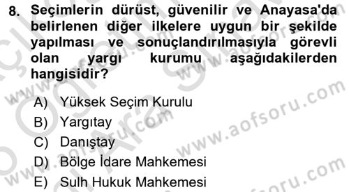 Kamu Özel Kesim Yapısı Ve İlişkileri Dersi 2024 - 2025 Yılı (Vize) Ara Sınav Soruları 8. Soru