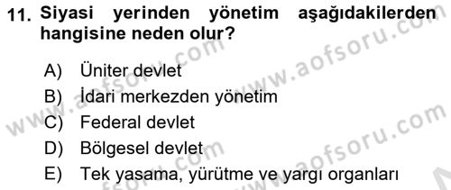 Kamu Özel Kesim Yapısı Ve İlişkileri Dersi 2024 - 2025 Yılı Yaz Okulu Sınav Soruları 11. Soru