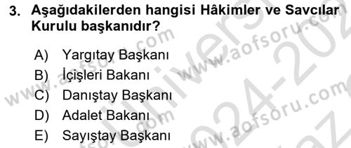 Kamu Özel Kesim Yapısı Ve İlişkileri Dersi 2024 - 2025 Yılı Yaz Okulu Sınav Soruları 3. Soru