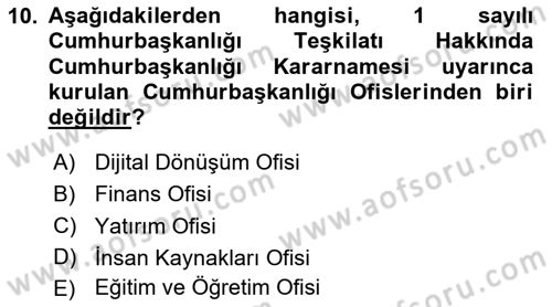 Kamu Özel Kesim Yapısı Ve İlişkileri Dersi 2025 - 2026 Yılı (Vize) Ara Sınav Soruları 10. Soru