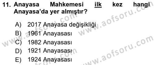 Kamu Özel Kesim Yapısı Ve İlişkileri Dersi 2025 - 2026 Yılı (Vize) Ara Sınav Soruları 11. Soru