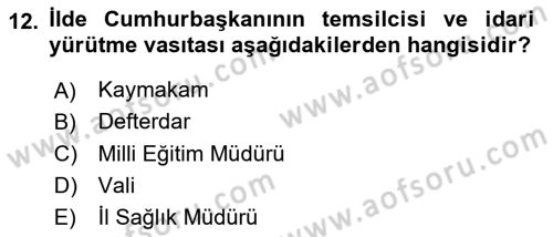 Kamu Özel Kesim Yapısı Ve İlişkileri Dersi 2025 - 2026 Yılı (Vize) Ara Sınav Soruları 12. Soru