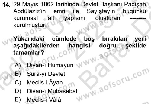 Kamu Özel Kesim Yapısı Ve İlişkileri Dersi 2025 - 2026 Yılı (Vize) Ara Sınav Soruları 14. Soru