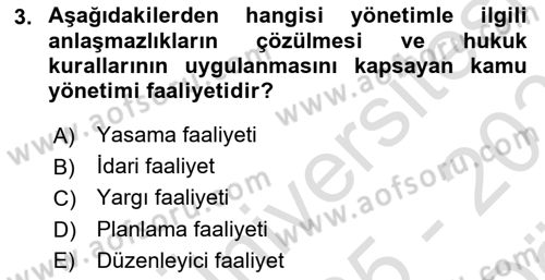 Kamu Özel Kesim Yapısı Ve İlişkileri Dersi 2025 - 2026 Yılı (Vize) Ara Sınav Soruları 3. Soru