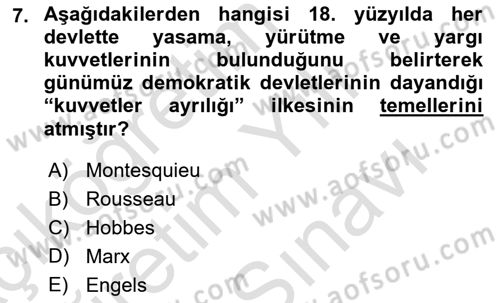 Kamu Özel Kesim Yapısı Ve İlişkileri Dersi 2025 - 2026 Yılı (Vize) Ara Sınav Soruları 7. Soru