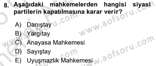Kamu Özel Kesim Yapısı Ve İlişkileri Dersi 2025 - 2026 Yılı (Vize) Ara Sınav Soruları 8. Soru