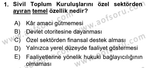 Kamu Özel Kesim Yapısı Ve İlişkileri Dersi 2025 - 2026 Yılı (Final) Dönem Sonu Sınav Soruları 1. Soru