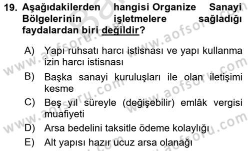 Kamu Özel Kesim Yapısı Ve İlişkileri Dersi 2025 - 2026 Yılı (Final) Dönem Sonu Sınav Soruları 19. Soru