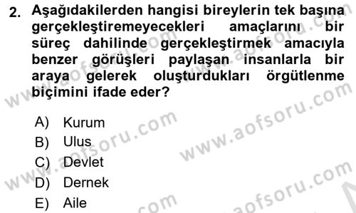 Kamu Özel Kesim Yapısı Ve İlişkileri Dersi 2025 - 2026 Yılı (Final) Dönem Sonu Sınav Soruları 2. Soru