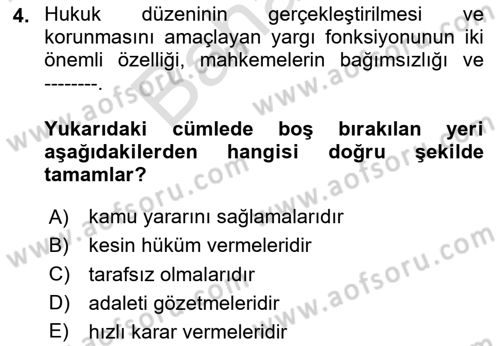 Kamu Özel Kesim Yapısı Ve İlişkileri Dersi 2025 - 2026 Yılı (Final) Dönem Sonu Sınav Soruları 4. Soru