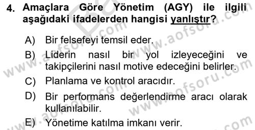 Ekip Yönetimi ve Liderlik Dersi 2021 - 2022 Yılı (Final) Dönem Sonu Sınav Soruları 4. Soru