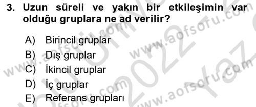Ekip Yönetimi ve Liderlik Dersi 2022 - 2023 Yılı Yaz Okulu Sınav Soruları 3. Soru