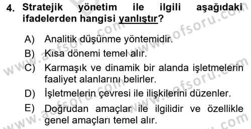 Ekip Yönetimi ve Liderlik Dersi 2023 - 2024 Yılı (Final) Dönem Sonu Sınav Soruları 4. Soru