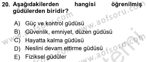 Ekip Yönetimi ve Liderlik Dersi 2023 - 2024 Yılı Yaz Okulu Sınav Soruları 20. Soru