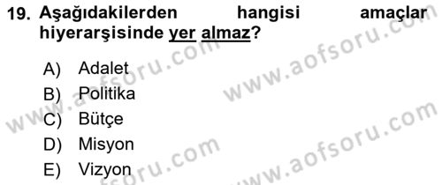 Ekip Yönetimi ve Liderlik Dersi 2024 - 2025 Yılı (Vize) Ara Sınav Soruları 19. Soru