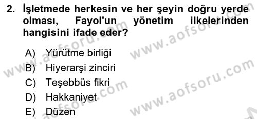 Ekip Yönetimi ve Liderlik Dersi 2024 - 2025 Yılı (Vize) Ara Sınav Soruları 2. Soru