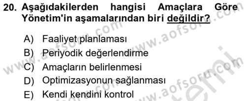 Ekip Yönetimi ve Liderlik Dersi 2024 - 2025 Yılı (Vize) Ara Sınav Soruları 20. Soru