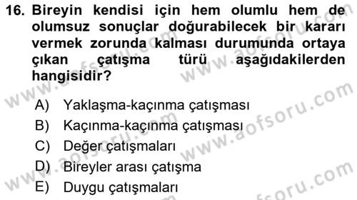 Ekip Yönetimi ve Liderlik Dersi 2024 - 2025 Yılı (Final) Dönem Sonu Sınav Soruları 16. Soru