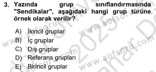Ekip Yönetimi ve Liderlik Dersi 2025 - 2026 Yılı (Vize) Ara Sınav Soruları 3. Soru