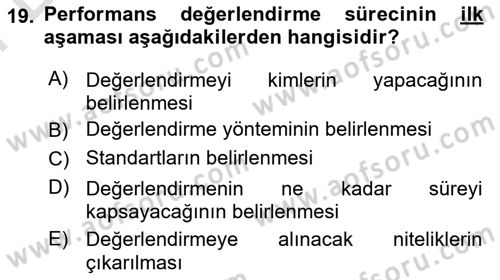 Ekip Yönetimi ve Liderlik Dersi 2025 - 2026 Yılı (Final) Dönem Sonu Sınav Soruları 19. Soru