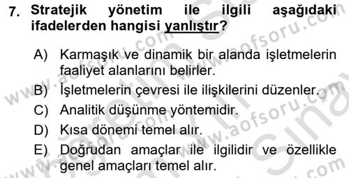 Ekip Yönetimi ve Liderlik Dersi 2025 - 2026 Yılı (Final) Dönem Sonu Sınav Soruları 7. Soru