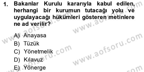 Coğrafi Bilgi Sistemlerine Giriş Dersi 2014 - 2015 Yılı (Vize) Ara Sınavı 1. Soru