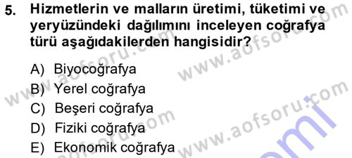 Coğrafi Bilgi Sistemlerine Giriş Dersi 2014 - 2015 Yılı (Vize) Ara Sınavı 5. Soru