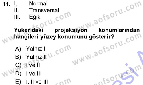 Coğrafi Bilgi Sistemlerine Giriş Dersi 2015 - 2016 Yılı (Vize) Ara Sınav Soruları 11. Soru