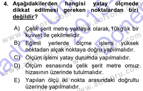 Coğrafi Bilgi Sistemlerine Giriş Dersi 2015 - 2016 Yılı (Final) Dönem Sonu Sınav Soruları 4. Soru