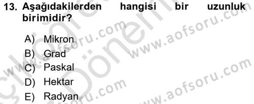 Coğrafi Bilgi Sistemlerine Giriş Dersi 2016 - 2017 Yılı (Vize) Ara Sınav Soruları 13. Soru