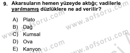 Coğrafi Bilgi Sistemlerine Giriş Dersi 2016 - 2017 Yılı (Vize) Ara Sınav Soruları 9. Soru