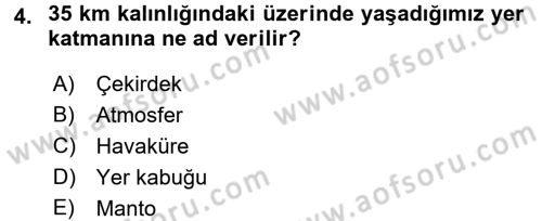 Coğrafi Bilgi Sistemlerine Giriş Dersi 2017 - 2018 Yılı (Vize) Ara Sınav Soruları 4. Soru