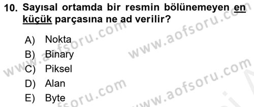 Coğrafi Bilgi Sistemlerine Giriş Dersi 2018 - 2019 Yılı (Final) Dönem Sonu Sınav Soruları 10. Soru
