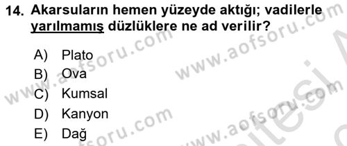Coğrafi Bilgi Sistemlerine Giriş Dersi 2019 - 2020 Yılı (Vize) Ara Sınav Soruları 14. Soru
