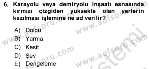 Coğrafi Bilgi Sistemlerine Giriş Dersi 2019 - 2020 Yılı (Vize) Ara Sınav Soruları 6. Soru
