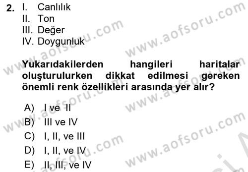 Coğrafi Bilgi Sistemlerine Giriş Dersi 2022 - 2023 Yılı (Final) Dönem Sonu Sınav Soruları 2. Soru