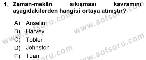 Coğrafi Bilgi Sistemlerine Giriş Dersi 2024 - 2025 Yılı (Vize) Ara Sınav Soruları 1. Soru