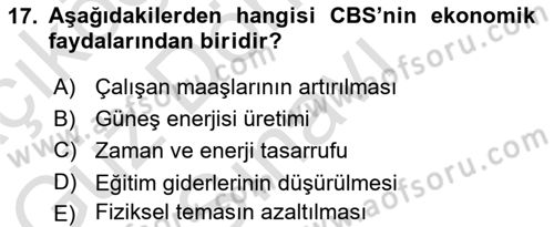 Coğrafi Bilgi Sistemlerine Giriş Dersi 2024 - 2025 Yılı (Final) Dönem Sonu Sınav Soruları 17. Soru