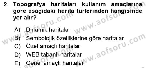 Coğrafi Bilgi Sistemlerine Giriş Dersi 2024 - 2025 Yılı (Final) Dönem Sonu Sınav Soruları 2. Soru
