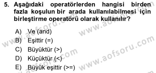 Coğrafi Bilgi Sistemlerine Giriş Dersi 2024 - 2025 Yılı (Final) Dönem Sonu Sınav Soruları 5. Soru