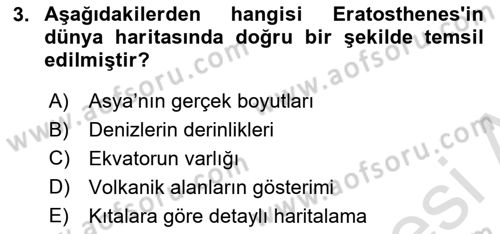 Coğrafi Bilgi Sistemlerine Giriş Dersi 2024 - 2025 Yılı Yaz Okulu Sınav Soruları 3. Soru