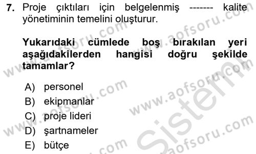 Coğrafi Bilgi Sistemlerine Giriş Dersi 2024 - 2025 Yılı Yaz Okulu Sınav Soruları 7. Soru