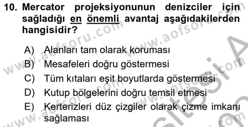 Coğrafi Bilgi Sistemlerine Giriş Dersi 2025 - 2026 Yılı (Vize) Ara Sınav Soruları 10. Soru