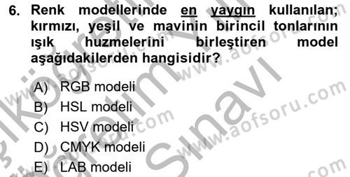 Coğrafi Bilgi Sistemlerine Giriş Dersi 2025 - 2026 Yılı (Vize) Ara Sınav Soruları 6. Soru