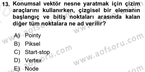 Coğrafi Bilgi Sistemleri Dersi 2015 - 2016 Yılı (Vize) Ara Sınav Soruları 13. Soru